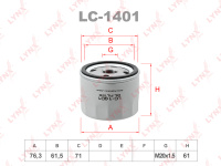 Фильтр масляный LYNXauto LC-1401 в интернет-магазине 12 Вольт