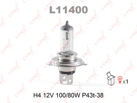 Галогенная лампа LYNXauto H4 100/80w  P43T-38 L11400