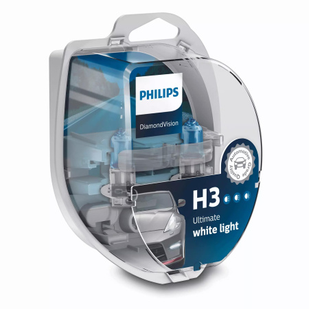Галогенная лампа Philips H3 12V 55W (PK22s) Diamond Vision 12336DVS2