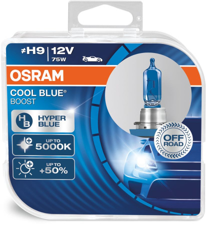 Галогенная лампа Osram H9 12V 75W PGJ19-5 Cool Blue Boost DuoBox 62213CBB-HCB