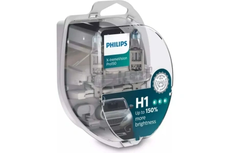 Галогенная лампа Philips H1 12V 55W (P14,5s) X-treme Vision Pro 150 12258XVPS2