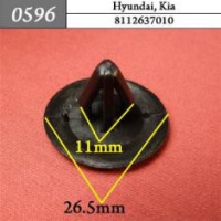 0596 Автокрепеж для Hyundai, Kia