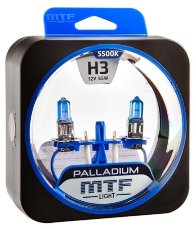 Галогенная лампа MTF Light Palladium H3 12V 55W в интернет-магазине 12 Вольт