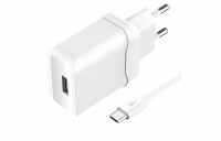 Сетевое зарядное устройство Olmio USB 2.4A Smart IC  lightning кабель