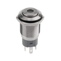 Кнопка антивандальная Rexant Ø16 12В Фикс (5с) ON-OFF/OFF-ON зеленая (A-16-C4)