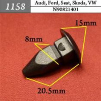 1158 Автокрепеж для Audi, Ford, Seat, Skoda, Volkswagen