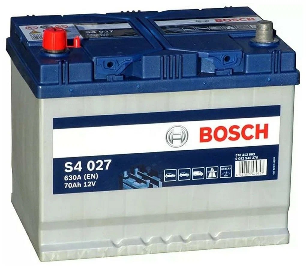 Автомобильный аккумулятор Bosch S4 Silver JIS 570 413 063 - 70Ач (азия,  прямая) в 12 Вольт | 50364