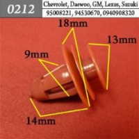 0212 Автокрепеж для Chevrolet, Daewoo, GM, Lexus, Suzuki, Toyota