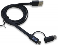 Кабель AVS MIP-563 Lightning microUSB (1м)