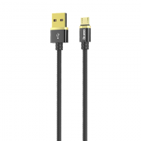 Кабель Olmio Deluxe USB 2.0 - microUSB 1м 2.1A черный