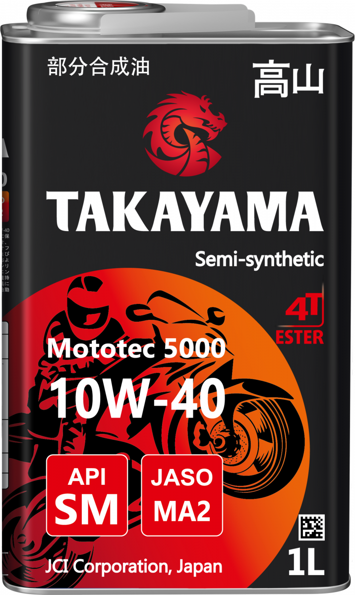 Моторное масло Takayama mototec 5000 4T SAE 10w40 API SM JASO MA-2 1л  605573 в 12 Вольт | 56386