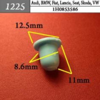 1225 Автокрепеж для Audi, BMW, Fiat, Lancia, Seat, Skoda, Volkswagen