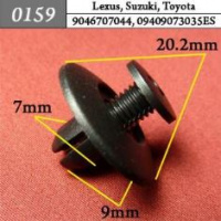 0159 Автокрепеж для Lexus, Suzuki, Toyota