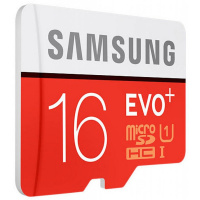 Карта памяти Samsung EVO Plus microSDHC 16Gb Class 10 UHS-I U3   SD adapter (MB-MC16DA/RU)