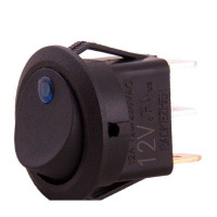 Выключатель клавишный 12V 35А (4с) ON-OFF с синей LED подсветкой