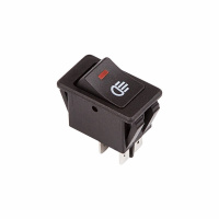 Выключатель клавишный 12V 35А (4с) ON-OFF с красной LED подсветкой (ASW-17D) Rexant