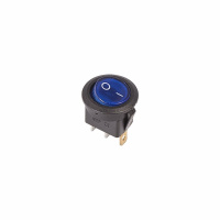 Выключатель клавишный круглый 12V 20А (3с) ON-OFF синий с подсветкой (RWB-214) Rexant 36-2586