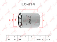 Фильтр масляный LYNXauto LC-414