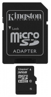 Карта памяти Kingston microSDHC 32Gb Class 10   SD adapter (SDC10/32GB)