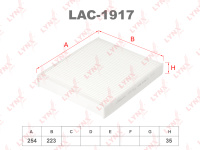 Фильтр салона LYNXauto LAC-1917