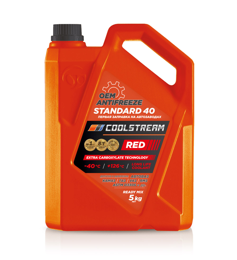 Антифриз CoolStream Standard 40 (красный) 5кг CS010202RD в 12 Вольт | 47886