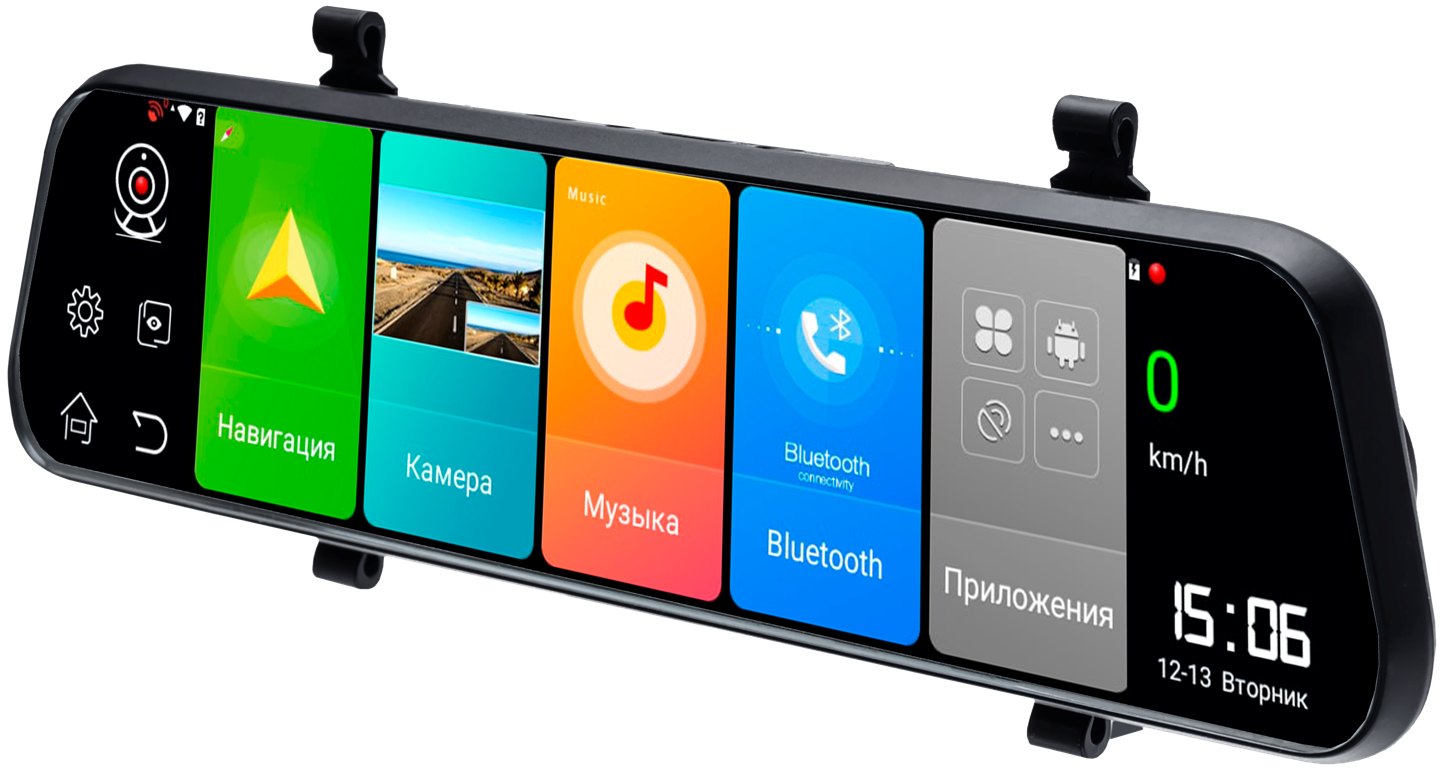 Видеорегистратор с радар-детектором COMBO-ЗЕРКАЛО Artway MD-175 11в1 android  в 12 Вольт | 58608