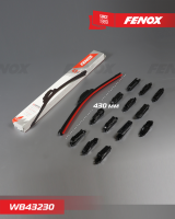 Щетка стеклоочистителя 43см бескаркасная Fenox WB43230