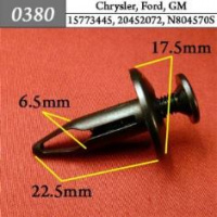 0380 Автокрепеж для Chrysler, Ford, GM