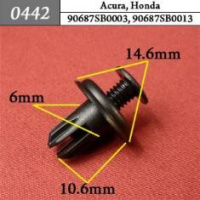0442 Автокрепеж для Acura, Honda
