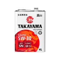 Моторное масло Takayama Adaptec SAE 5W30 API SN ILSAC GF5 синтетическое 4л 605585