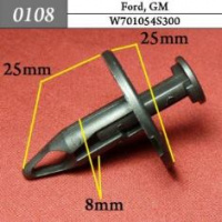0108 Автокрепеж для Ford, GM 8mm