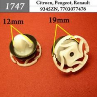 1747 Автокрепеж для Citroen, Peugeot, Renault