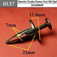 0137 Автокрепеж для Chevrolet, Chrysler, Daewoo, Ford, GM, Opel