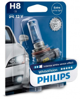 Галогенная лампа Philips H8 12V 35W (PGJ19-1) White Vision блистер 12360WHVB1