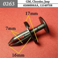 0263 Автокрепеж для GM, Chrysler, Jeep