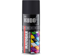 Автоэмаль Kudo акриловая черная матовая RAL9005 520мл KU-A9005М