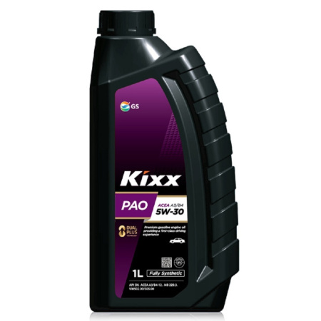 Моторное масло Kixx PAO 5w30 API SN/CF, ACEA A3/B4, 1л синтетика