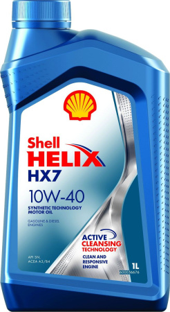 Моторное масло Shell Helix HX7 SN  10w40 полусинтетическое 1л