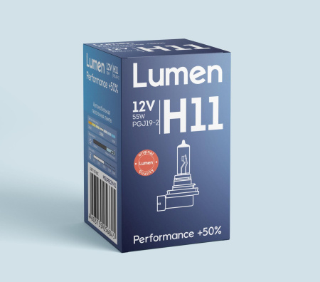 Галогенная лампа Lumen H11 Performance  50% 12V-55W PGJ19-2
