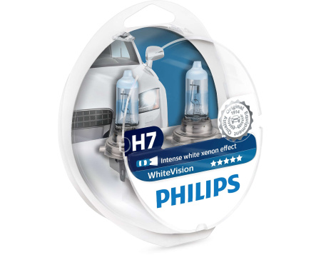 Галогенная лампа Philips H7 12V 55W (PX26d) White Vision 12972WHVSM