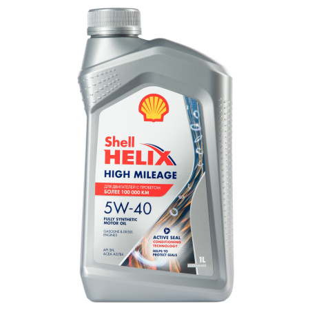 Моторное масло Shell Helix High Mileage 5w40 1л