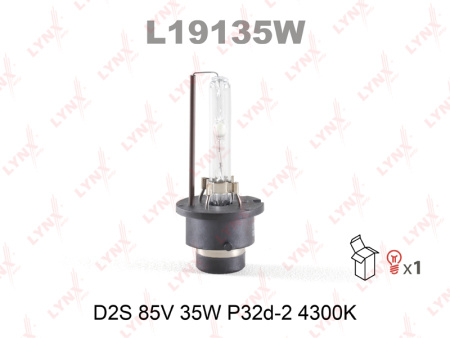 Ксеноновая лампа LYNXauto D2S 35W p32d-2 4300K L19135W