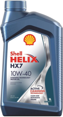 Моторное масло Shell Helix HX7 SN/CF 10w40 1л 550051574