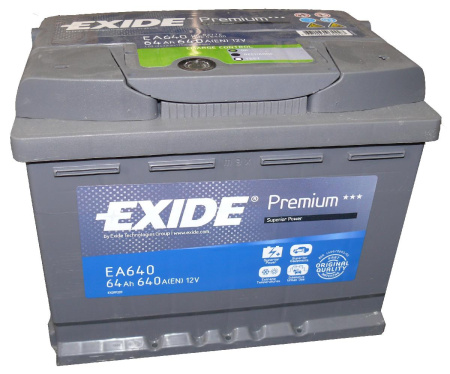 Автомобильный аккумулятор Exide ЕА 640 Premium (обратная)