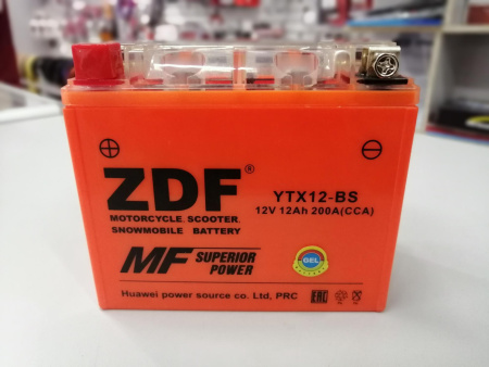 Мотоциклетный аккумулятор ZDF "Moto Battery" 1212 (прямая)