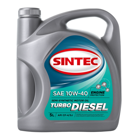 Моторное масло Sintec Turbo Diesel SAE 10W40 API CF-4/CF/SJ полусинтетическое 5л 122445