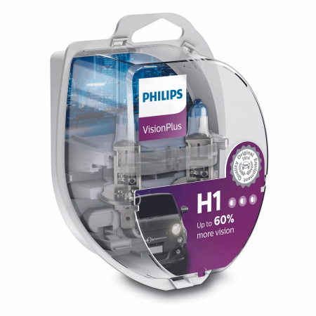 Галогенная лампа Philips H1 12V 55W (P14,5s) Vision Plus 12258VPS2