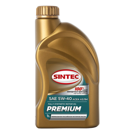 Моторное масло Sintec Premium SAE 5W40 ACEA A3/B4 синтетическое 1л 801970