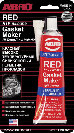 Герметик силиконовый Abro 11AB 42.5г красный США