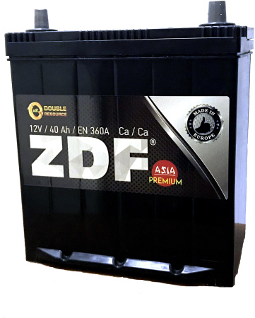 Автомобильный аккумулятор ZDF Premium ASIA 40Ач (обратная)